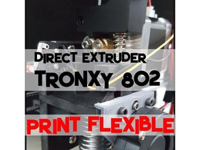 tronxy p802e direct extruder x-carriage 3d printer parts flexible filament 3d print model - Mito3D