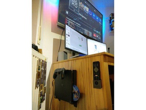 montagem da parede do playstation 4 ps4 slim eletrônica sony na 3d print model - Mito3D