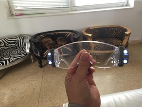 safety glasses led lights diy 3d print model - Mito3D