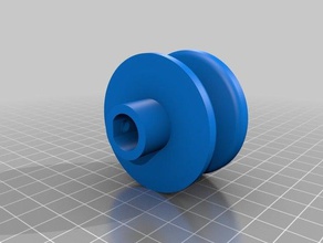 v-belt pulley motor - 1 inch diameter 05 shaft parts belt drive pully 3d print model - Mito3D