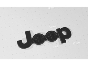 jeep emblem replacement dead-pool edition parts car deadpool wrangler logo 3d print model - Mito3D