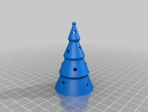 christmas tree led tea light decor teal xmas 3d print model - Mito3D