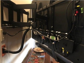 duvar tv component kablo yönetim monte edilmiş organizasyon openscad 3d print model - Mito3D