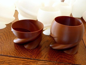 walking ball bowls sculptures bowl sculpture 3d print model - Mito3D