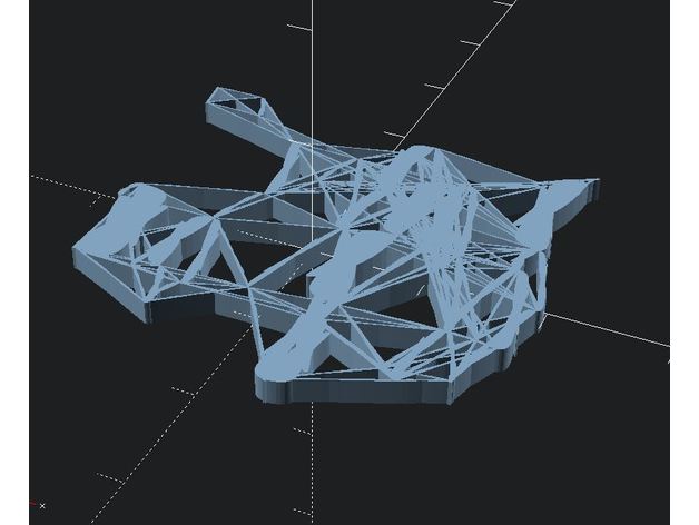 matriz de nodo generador patrones bezier en el experimento openscad 3D print model - Mito3D