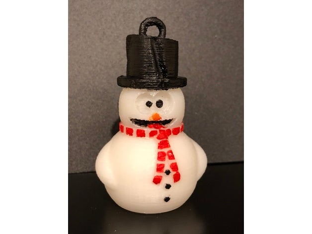 boneco de neve ornamento enfeite natal floco árvore 3D print model - Mito3D