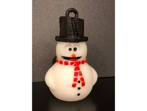 snowman ornament christmas snowflake tree 3d print model - Mito3D