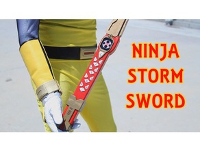 ninja storm espada em punho adereços tempestade power rangers 3d print model - Mito3D