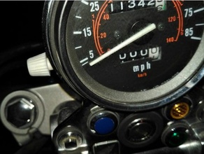 small 3mm 4mm d knob honda rebel odometer automotive motorcycle speedometer 3d print model - Mito3D