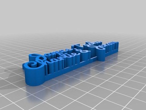 james colgando de las letras decoración personalizado 3d print model - Mito3D