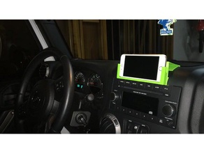 Blende Armaturenbrett Halterung iphone 6, die 2015 jeep wrangler automotive dash dashboard faceplate Halter 6 Fall jk Montageplatte 3d print model - Mito3D