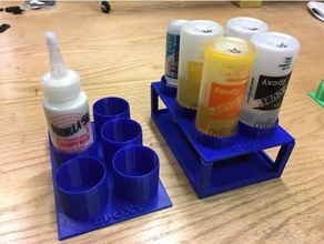 colla epossidica a supporto di bottiglia hobby la resina titolare organizzatore 3d print model - Mito3D