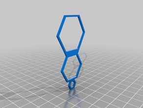 hexagonal de la pendiente aretes diseño arete fácil moda 3d print model - Mito3D