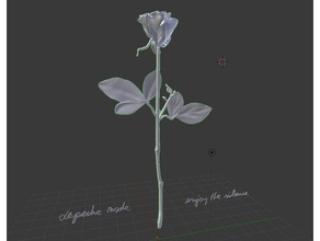 genießen Sie die Stille Schilder & logos 'Skulptur album blender depeche mode Blume Musik pflanze rose single weiße 3d print model - Mito3D
