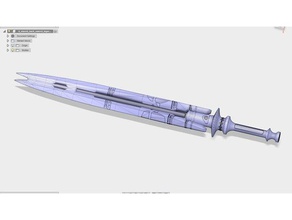 destiny 2 starrte wieder legendäre Schwert scale-Modell Spiele 3d print model - Mito3D