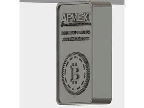 bitcoin lingots d'argent de la barre L'impression 3d bar cryptocurrency or en 3d print model - Mito3D