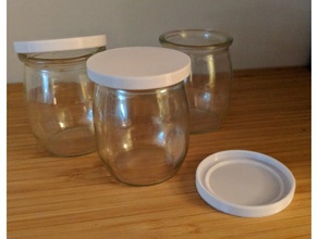 riviera yogurt petit pot lid containers 3d print model - Mito3D