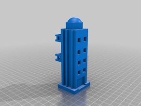 simple building 3d printing balcony windows 3d print model - Mito3D