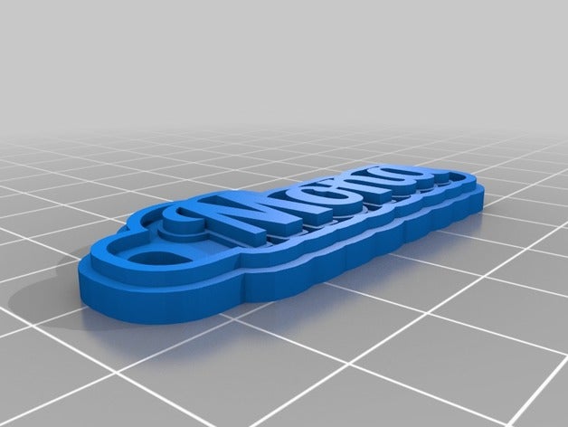 mona tag i portachiavi su misura 3D print model - Mito3D