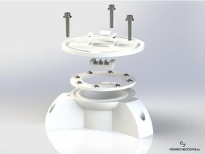 rotação da base de dados gambás led ponte lâmpada decoração diodo emissor luz tira a 3d print model - Mito3D