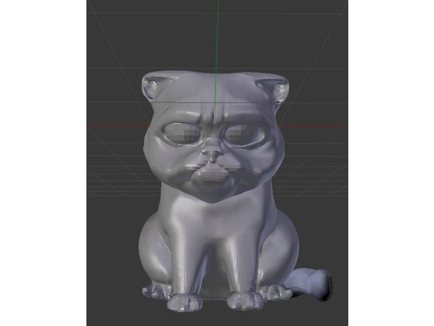mürrische Katze tardar sauce Skulpturen cat grummelig grumpycat grumpy 3D print model - Mito3D