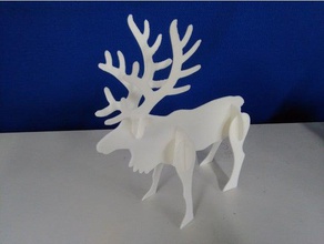 ren geyiği 3d yazıcı masaüstü doğrama hayat-boyutu hayvanlar Noel dekorasyon geyik bahçe mevcut yard 3d print model - Mito3D