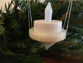 hanging tea light holder decor christmas decoration ornament tree ice tealight tealightholder 3d print model - Mito3D