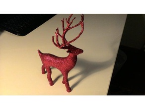 natale cervi fisso gamba animali animale di regalo miniatura natura il nuovo anno noel 3d print model - Mito3D
