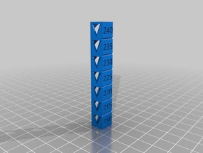 calibration tower 210-240 3d printing tests customized 3d print model - Mito3D