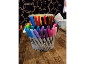 caneta titular ferramentas de arte porta-lápis sharpie 3d print model - Mito3D