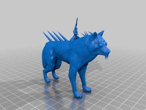 mythical beast rider 3d printing remix 3d print model - Mito3D