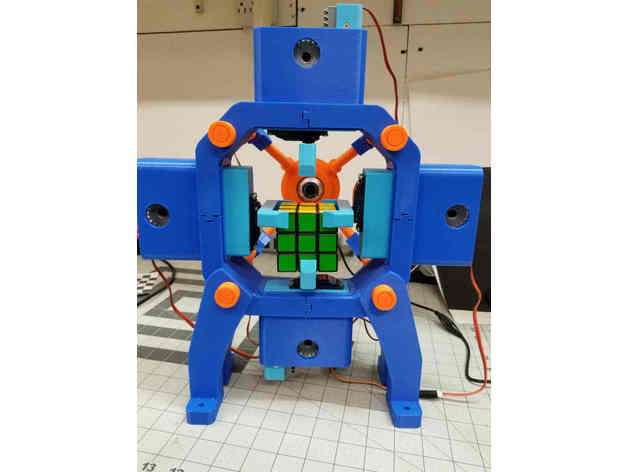 remix - totalmente en 3d-impreso el cubo de rubik la resolución robot robótica 3D print model - Mito3D