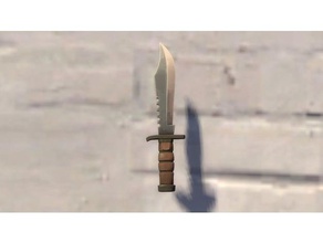commando-gola tagliata oggetti di scena coltello prop video gioco 3d print model - Mito3D