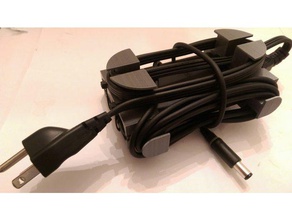 dell ordinateur portable, adaptateur cordon d'enveloppement enrouleur de câble la gestion des câbles bobine le chargeur en écharpe portable 3d print model - Mito3D