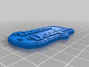 özelleştirilmiş çok satırlı etiket anahtarlığım Anahtarlık 3d print model - Mito3D