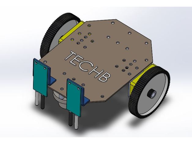 linha de seguidor bot A impressão 3d techb 3D print model - Mito3D