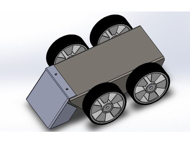 robô de sumô A impressão 3d techb 3D print model - Mito3D