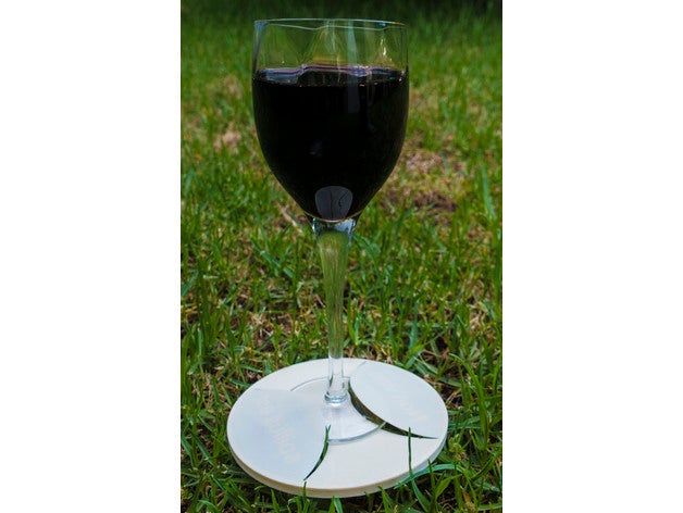 picnic wine glass coaster 3d printing 3D print model - Mito3D