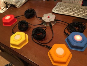 quiz pulsante arcade buzzer led l'elettronica 3d print model - Mito3D