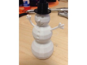 snowman pencil holder sculptures assemble kit 3d print model - Mito3D