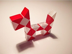magic snake rubik's puzzles children geometry mathematics puzzle rubik traditional 3d print model - Mito3D