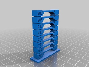 meu personalizadas melhor temperatura torre A impressão 3d de testes personalizado 3d print model - Mito3D