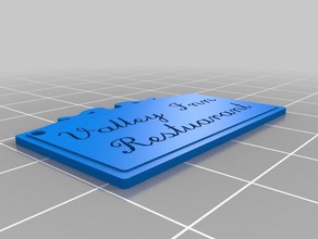 valley inn keychain no3 3d printing 3d print model - Mito3D