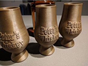 peters whisky ménage verre glencairn glass le en 3d print model - Mito3D