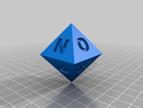 8-sided engraved dice 3d print model - Mito3D