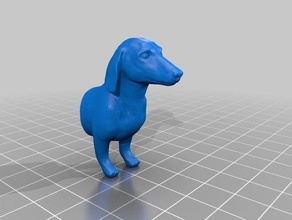 dachshund office name plate stand 3d print model - Mito3D