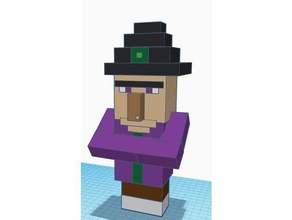 witch 3d printing cartoon game minecraft purple 3d print model - Mito3D