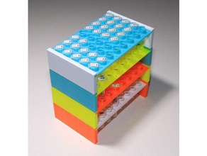 smd organizer rack micro test tubes stackable tool holders & boxes parts 3d print model - Mito3D