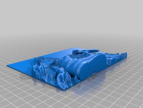 mountain boot ice axe 2d art 3d print model - Mito3D