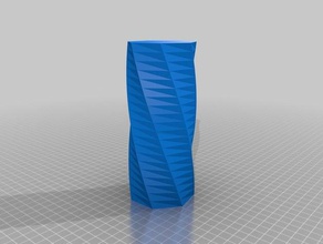 tom retorcido triángulo florero las esculturas baja poli trenzado jarrón modo 3d print model - Mito3D